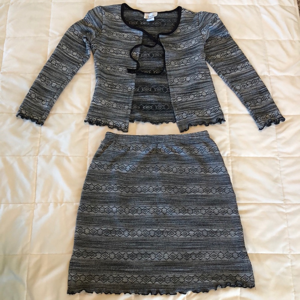 Orange size Medium jacket and Skirt